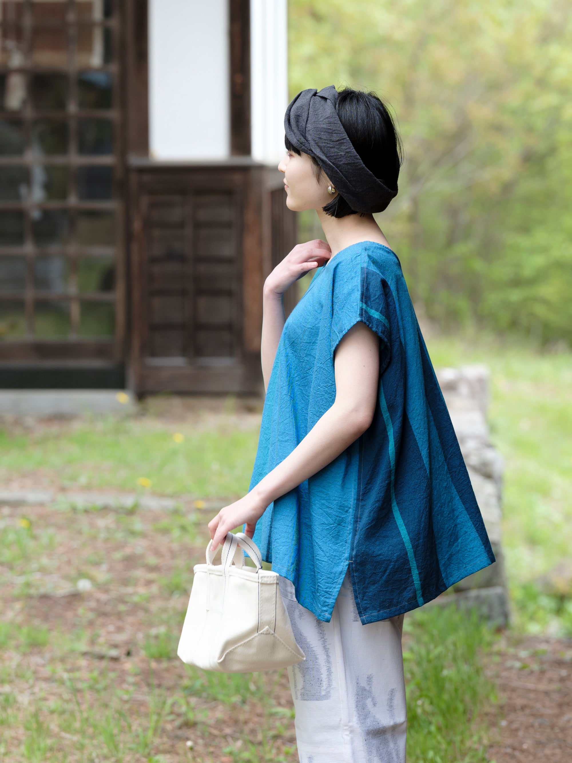 tamaki niime/fuwa-T short/cotton　
