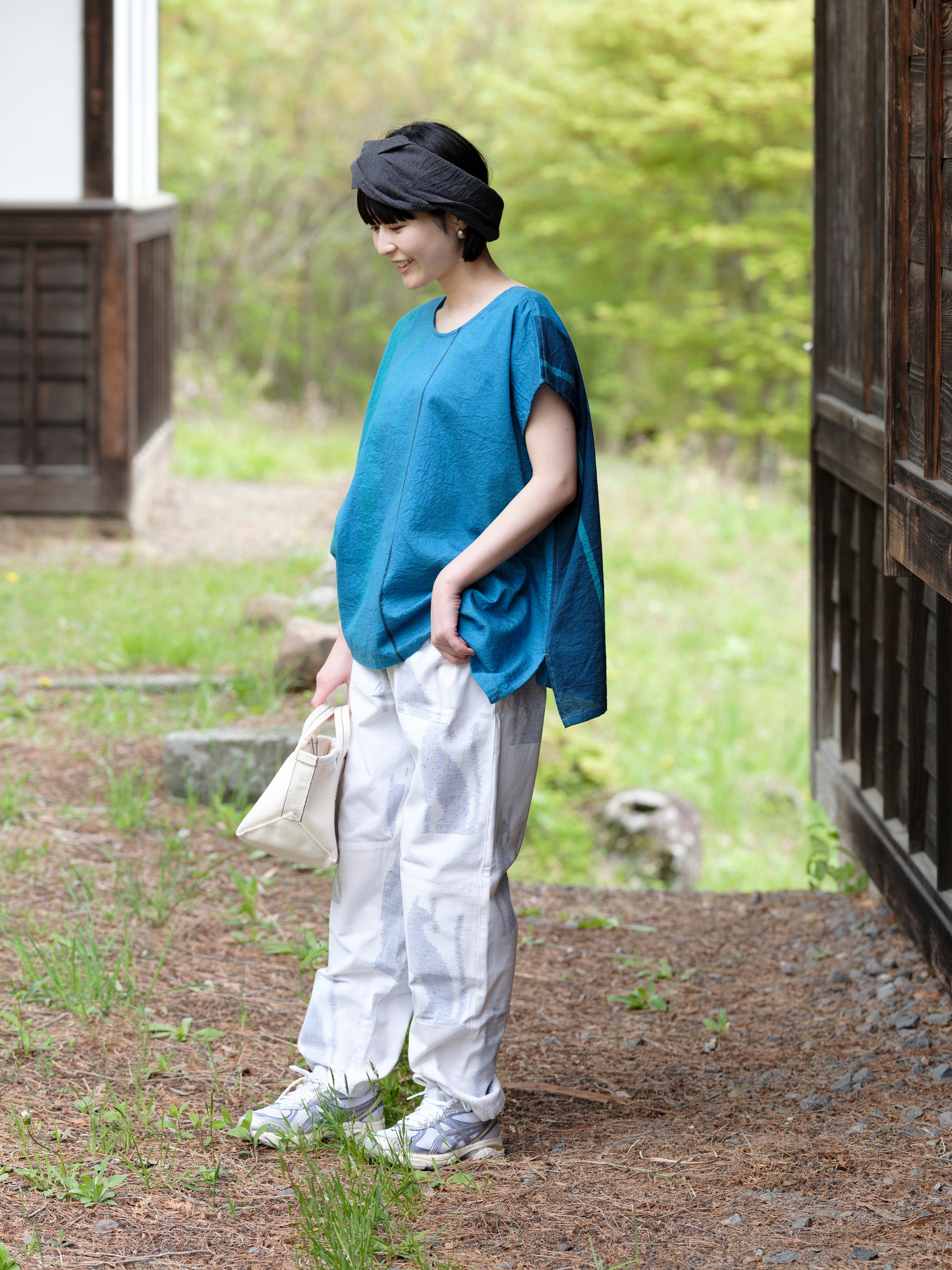 tamaki niime/fuwa-T short/cotton　