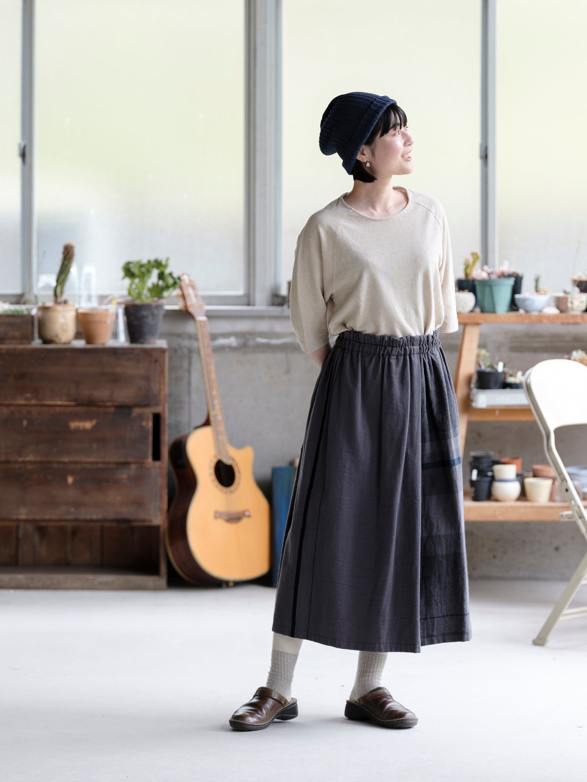 tamaki niime powan skirt ポワンスカート　ショート powan skirt short｜tamaki niime 玉木新雌