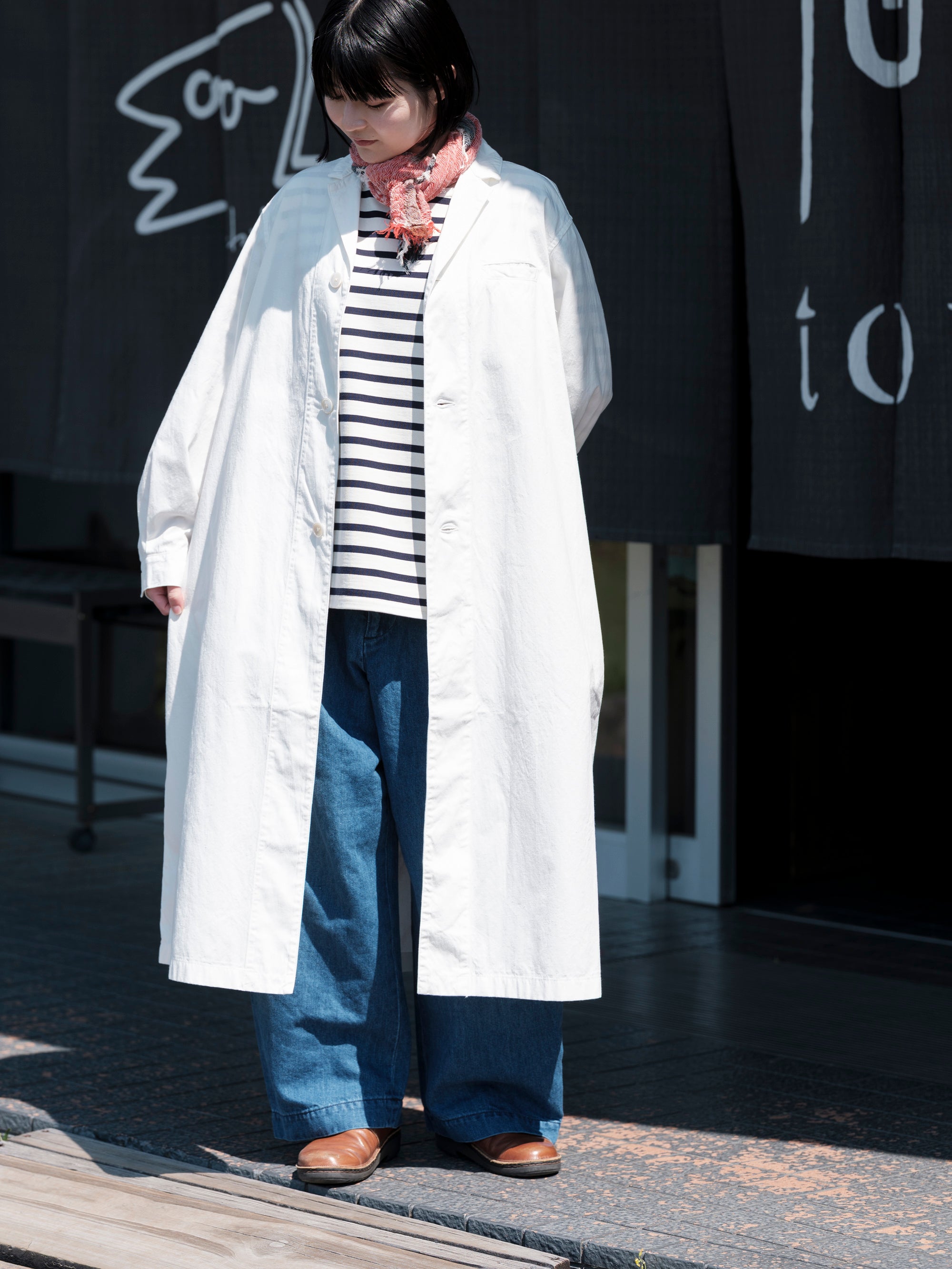 Tracy Selvedge Cotton Shop Coat｜Charpentier de Vaisseau