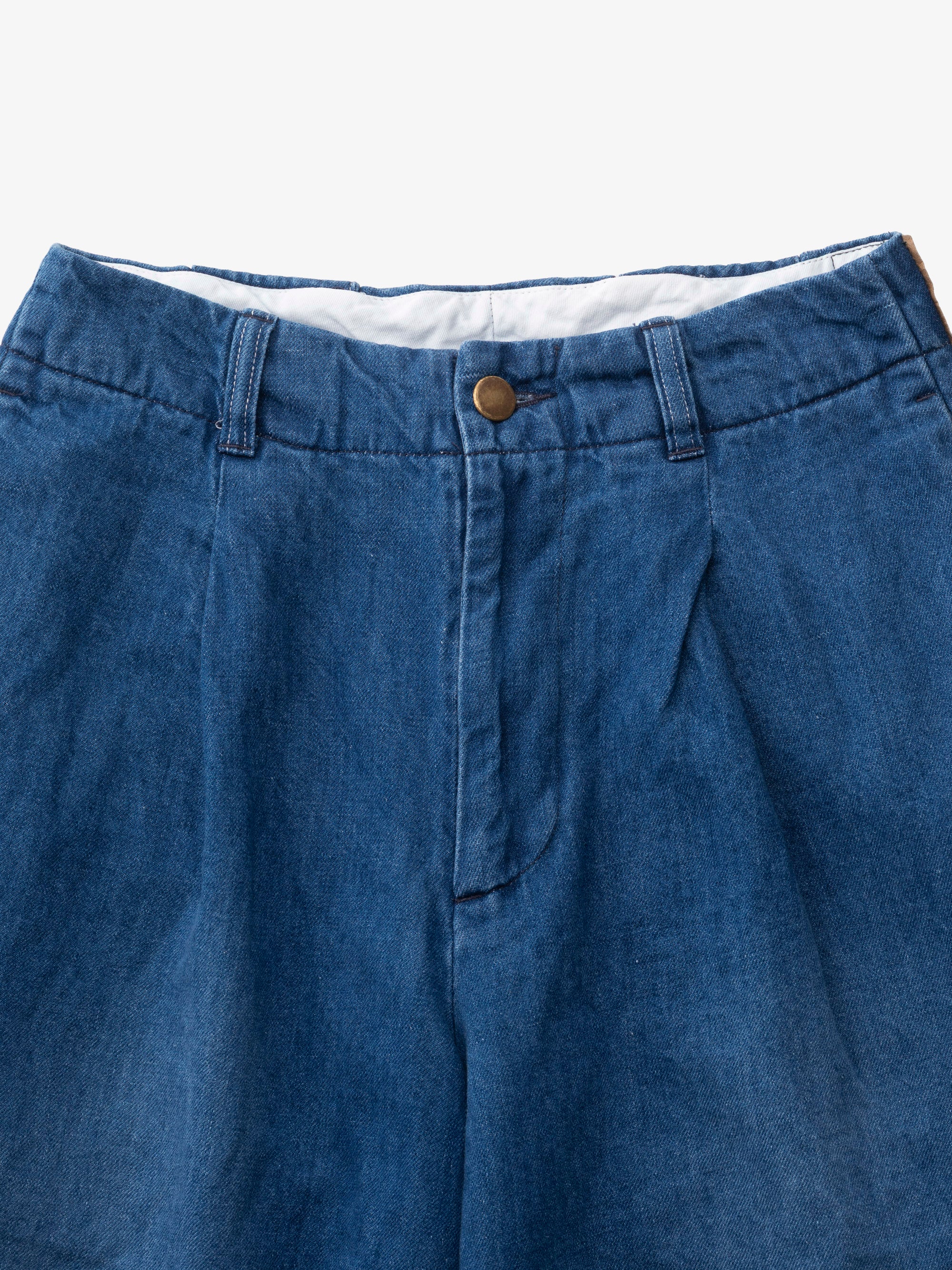 HW wide trousers Denim washed ｜ASEEDONCLOUD