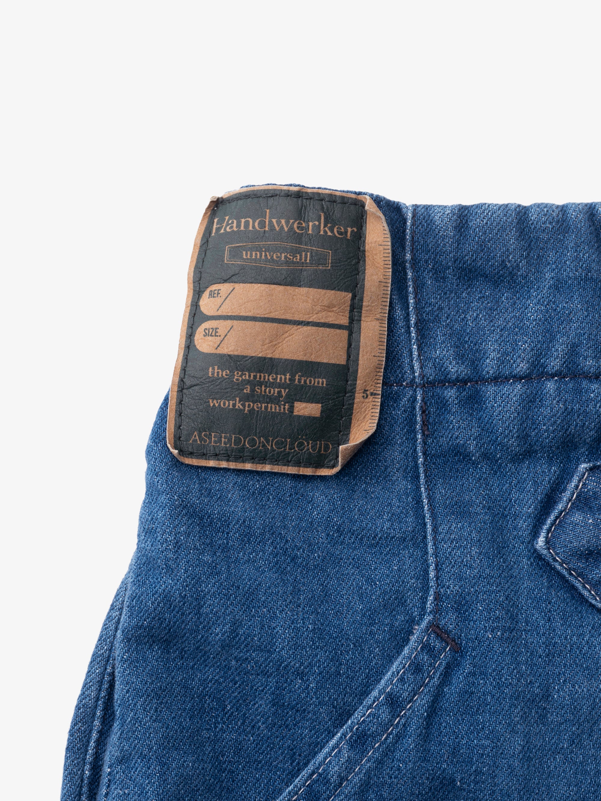 HW wide trousers Denim washed ｜ASEEDONCLOUD