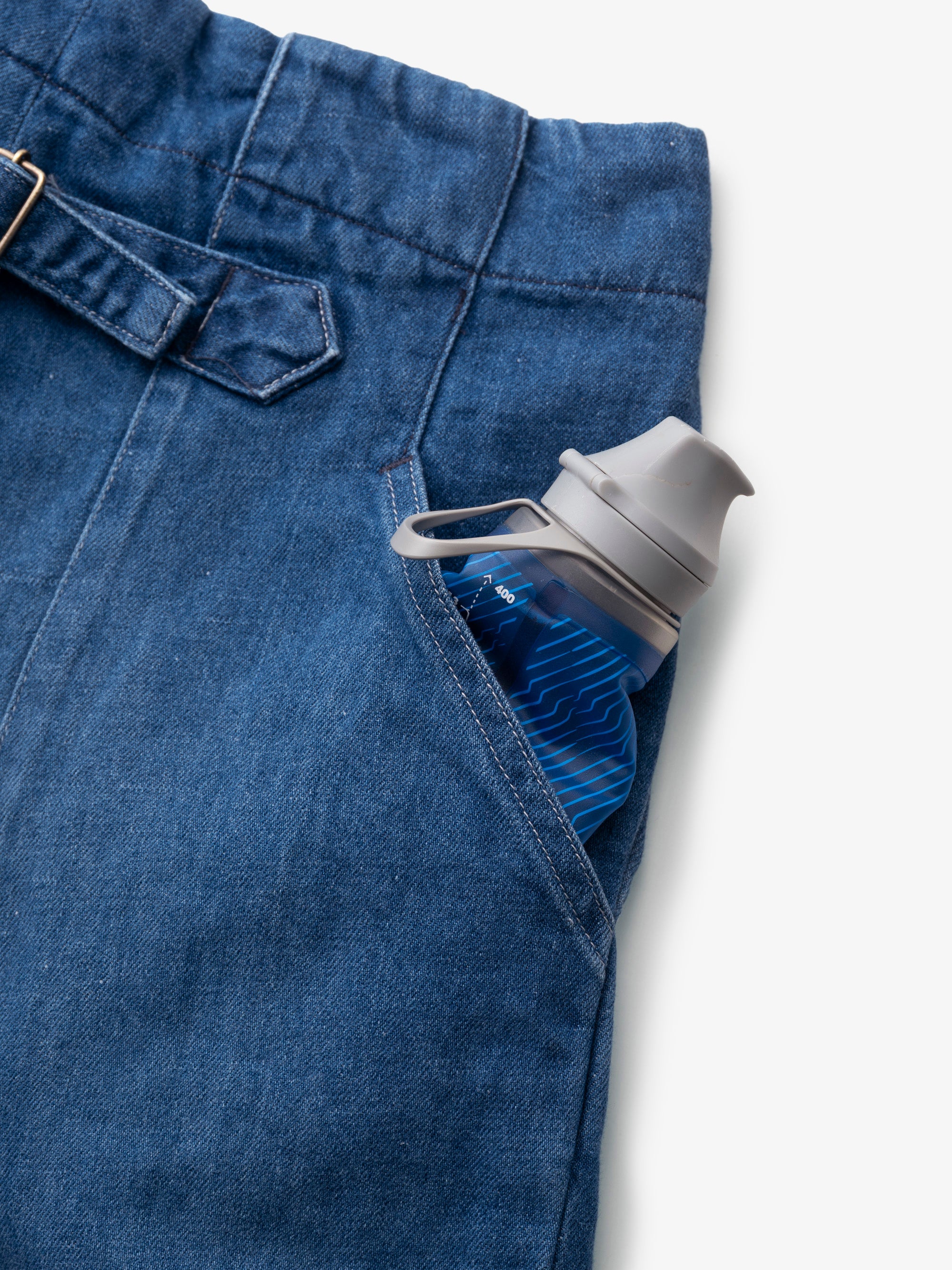 HW wide trousers Denim washed ｜ASEEDONCLOUD