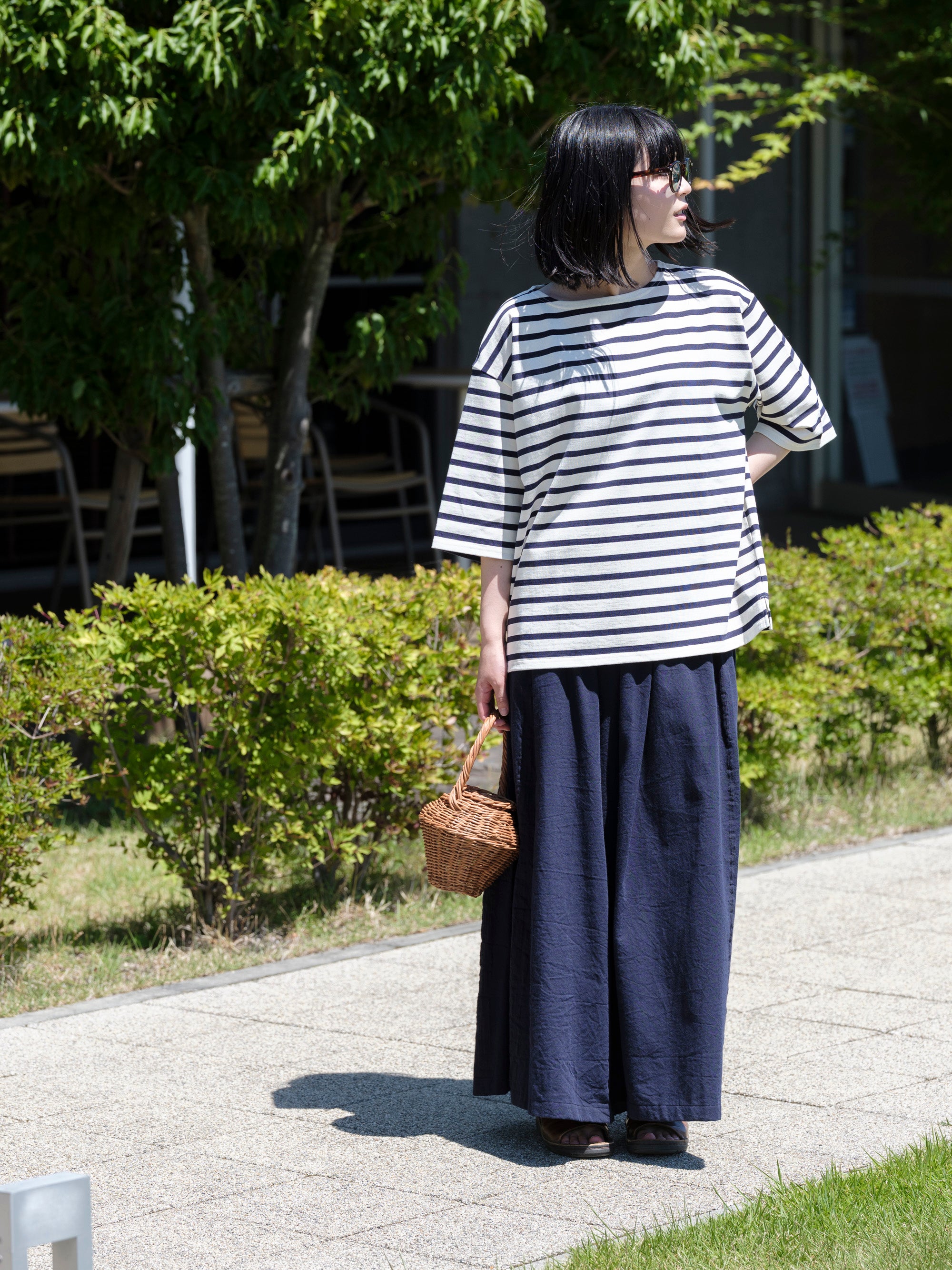wide pants long cotton｜tamaki niime 玉木新雌