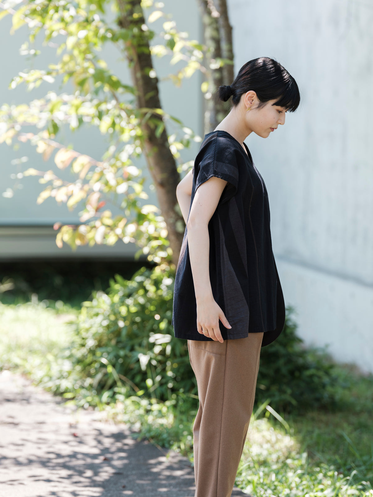 tamaki niime/fuwa-T short/cotton