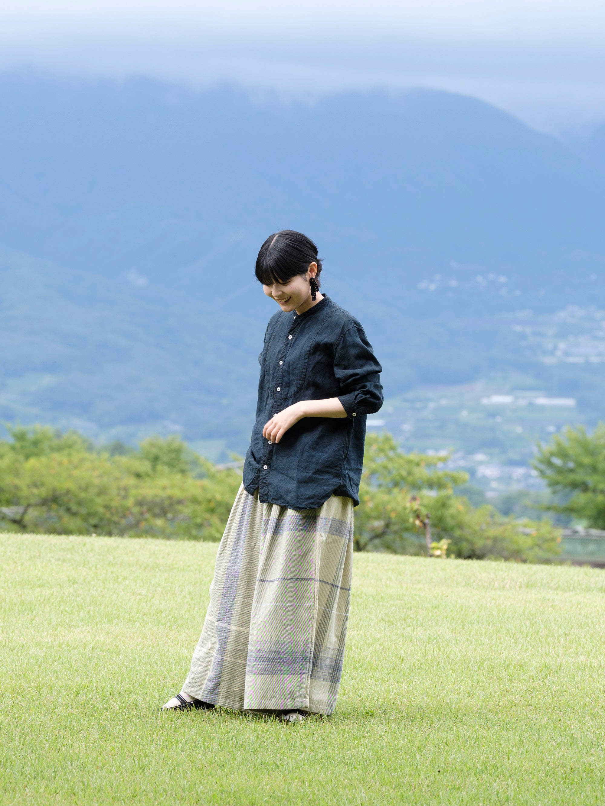 wide pants long cotton pocket｜tamaki niime 玉木新雌