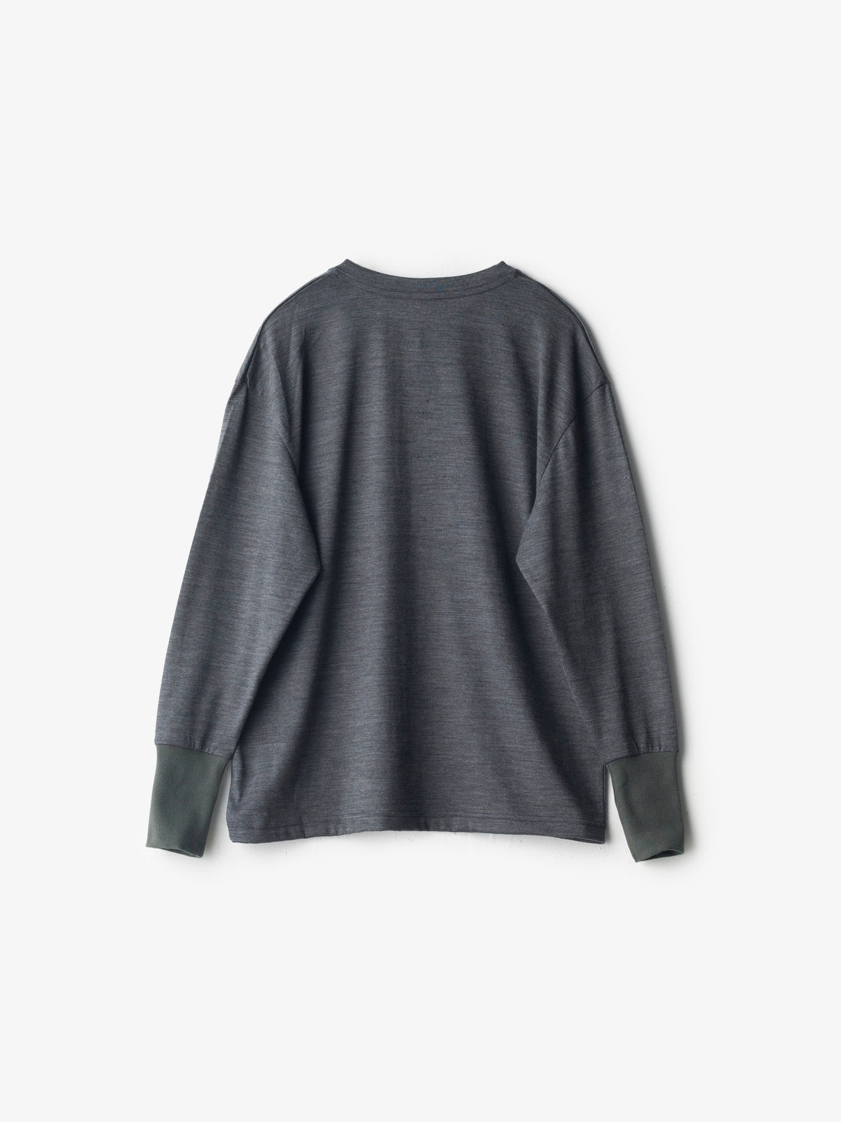 MUYA/メリノウール/ヘンリーネックTシャツ