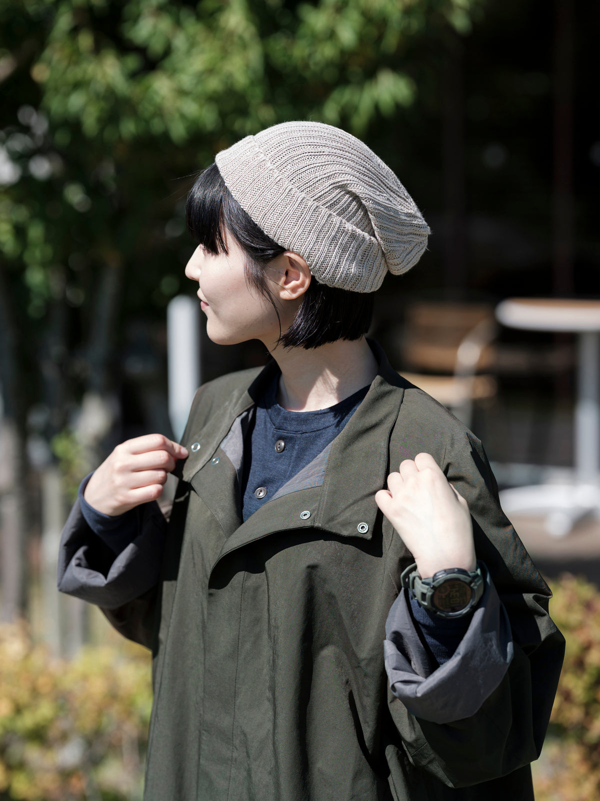 MUYA/スタンドカラーコート