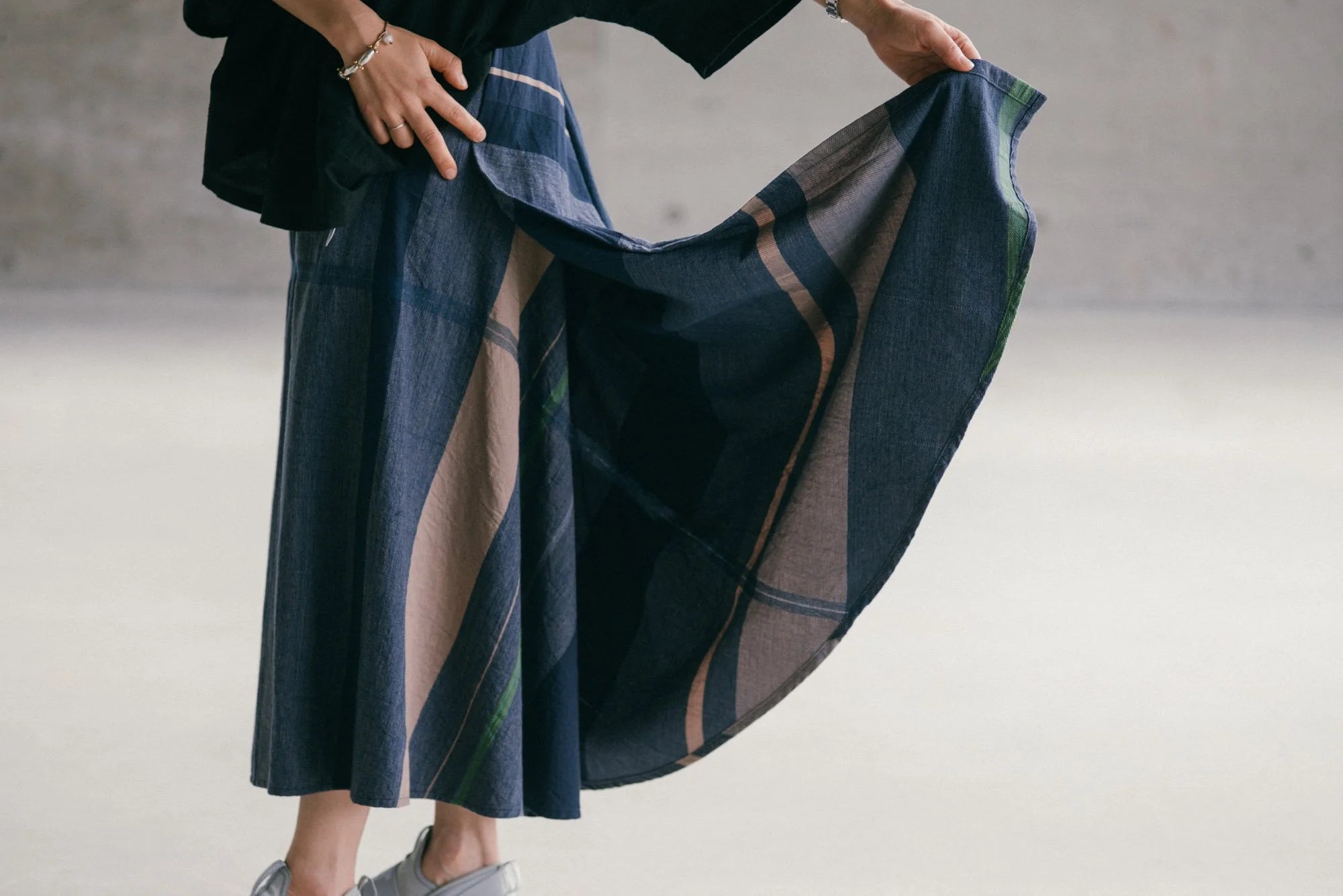 ペコ niime tamaki 巻きスカート long まきまき LONG cotton|tamaki niime 玉木新雌